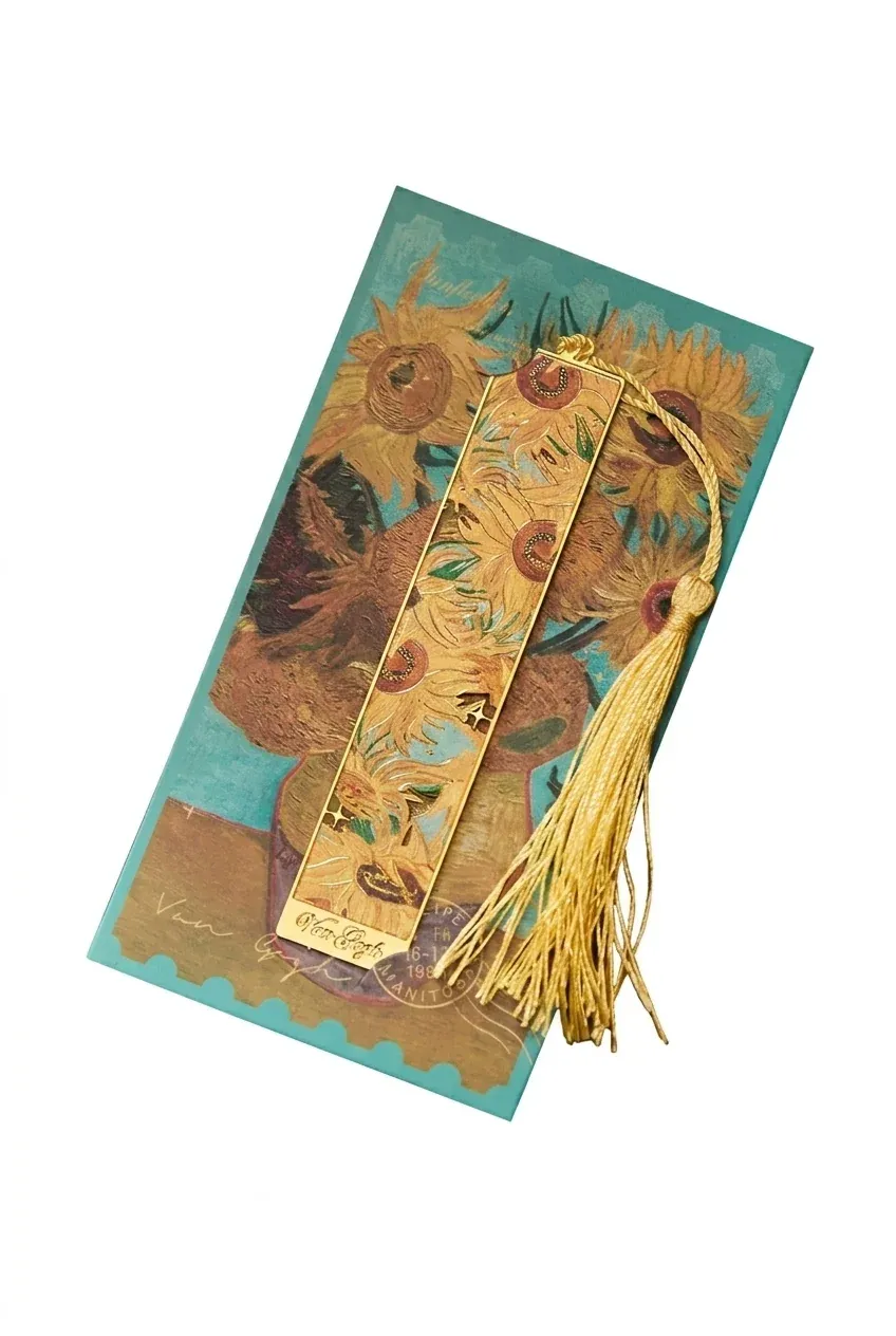 Metal Bookmark Art Song Series Creative Retro Famous Painting Metal Planner Charm Reading Page Clip