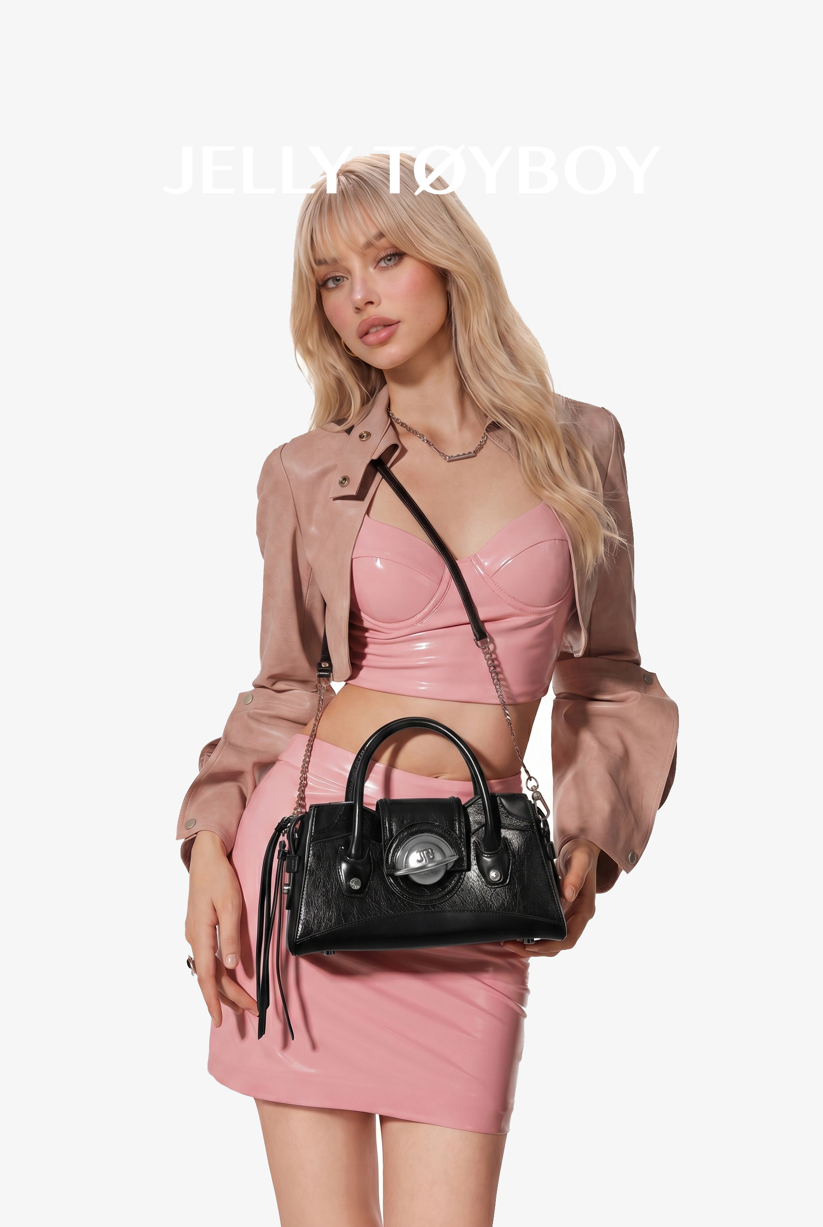 Jellytoyboy Women's New Commuter Light Luxury Niche Black Handbag | JTB Galaxy Bag