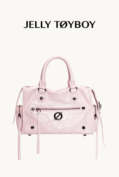 Jellytoyboy  Niche Y2K Pink Motorcycle Bag - Large Capacity Edgy Crossbody for Travel & Streetwear | JTB Little Aurora Tote bag.