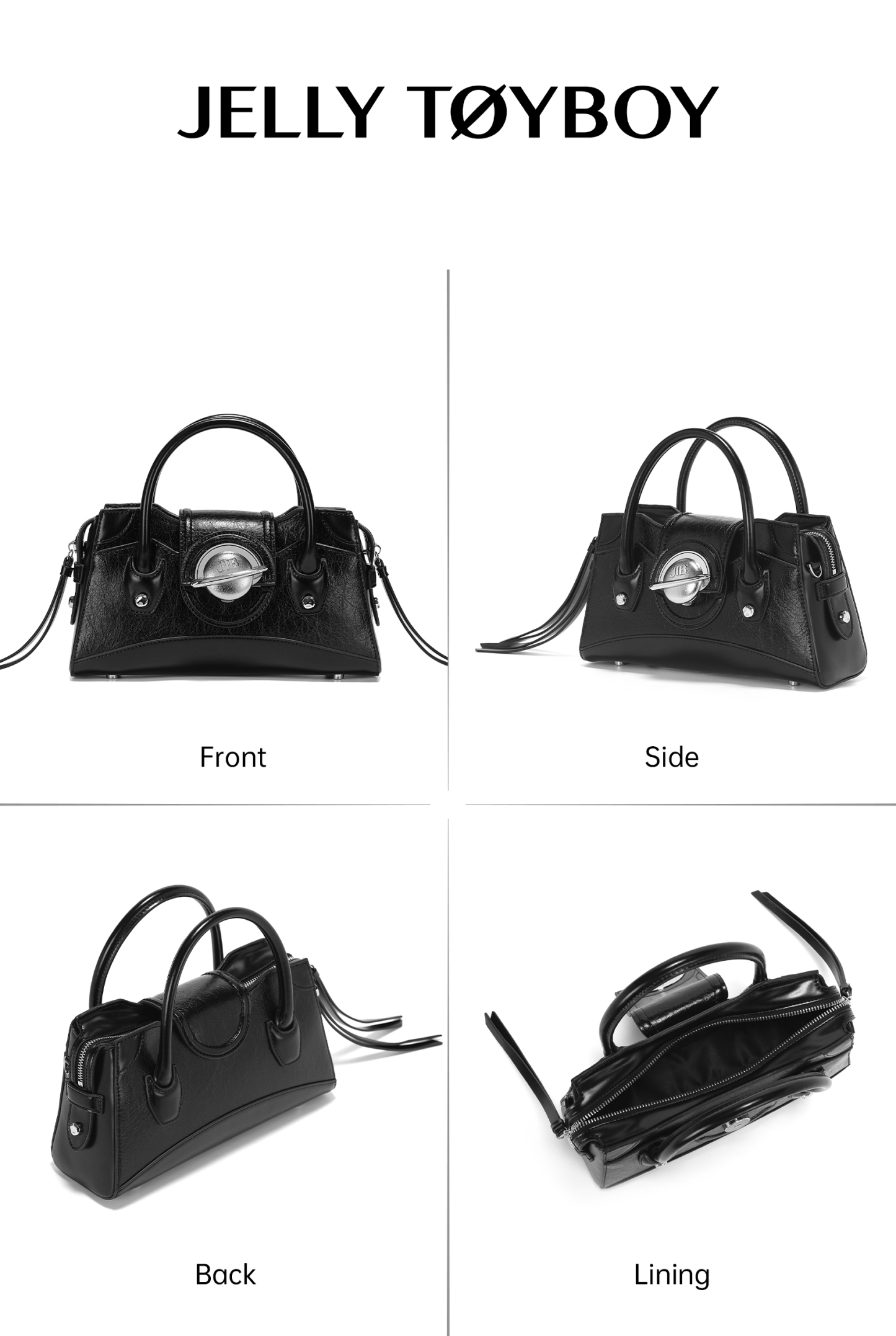 Jellytoyboy Women's New Commuter Light Luxury Niche Black Handbag | JTB Galaxy Bag