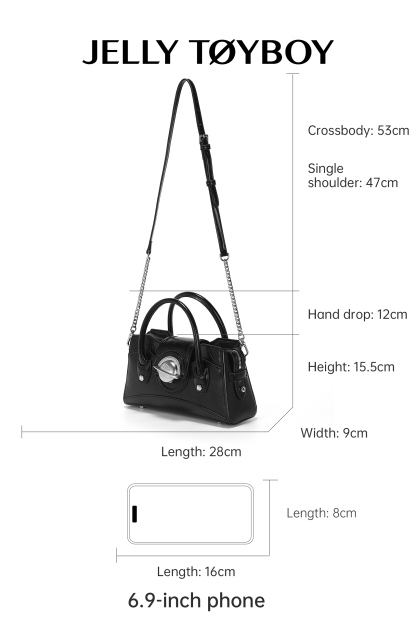 Jellytoyboy Women's New Commuter Light Luxury Niche Black Handbag | JTB Galaxy Bag
