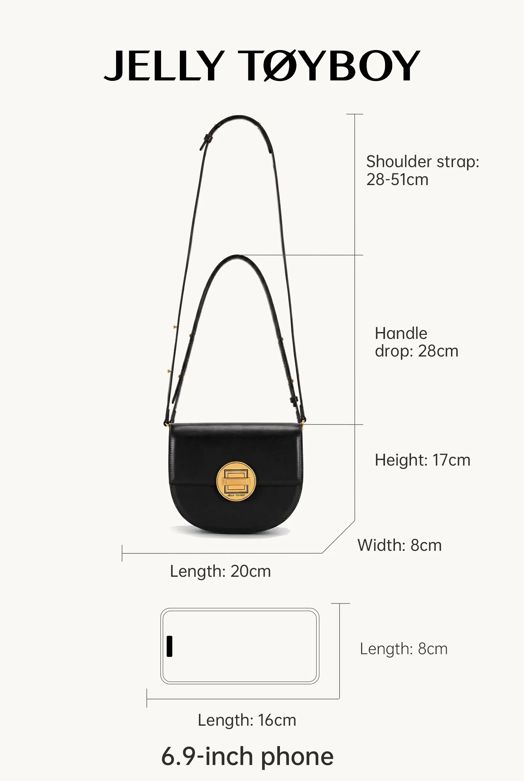Jellytoyboy Women's Vintage Versatile Crossbody Bag Fashion Commuter Shoulder Saddle Bag | JTB Knight Bag.  