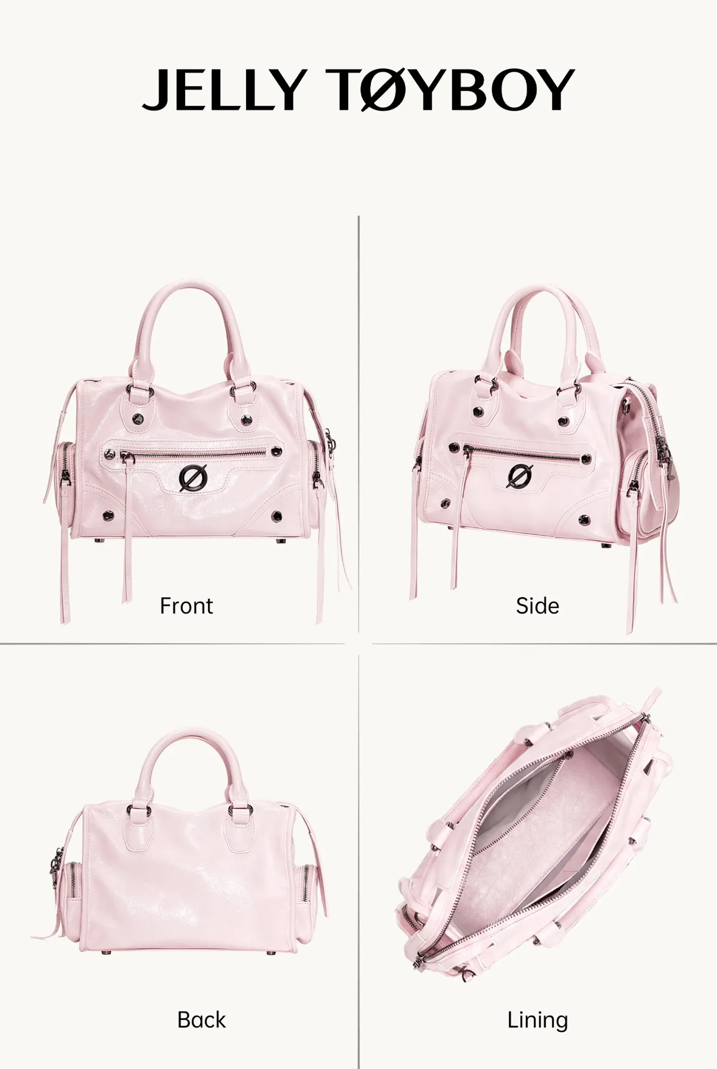 Jellytoyboy  Niche Y2K Pink Motorcycle Bag - Large Capacity Edgy Crossbody for Travel & Streetwear | JTB Little Aurora Tote bag.