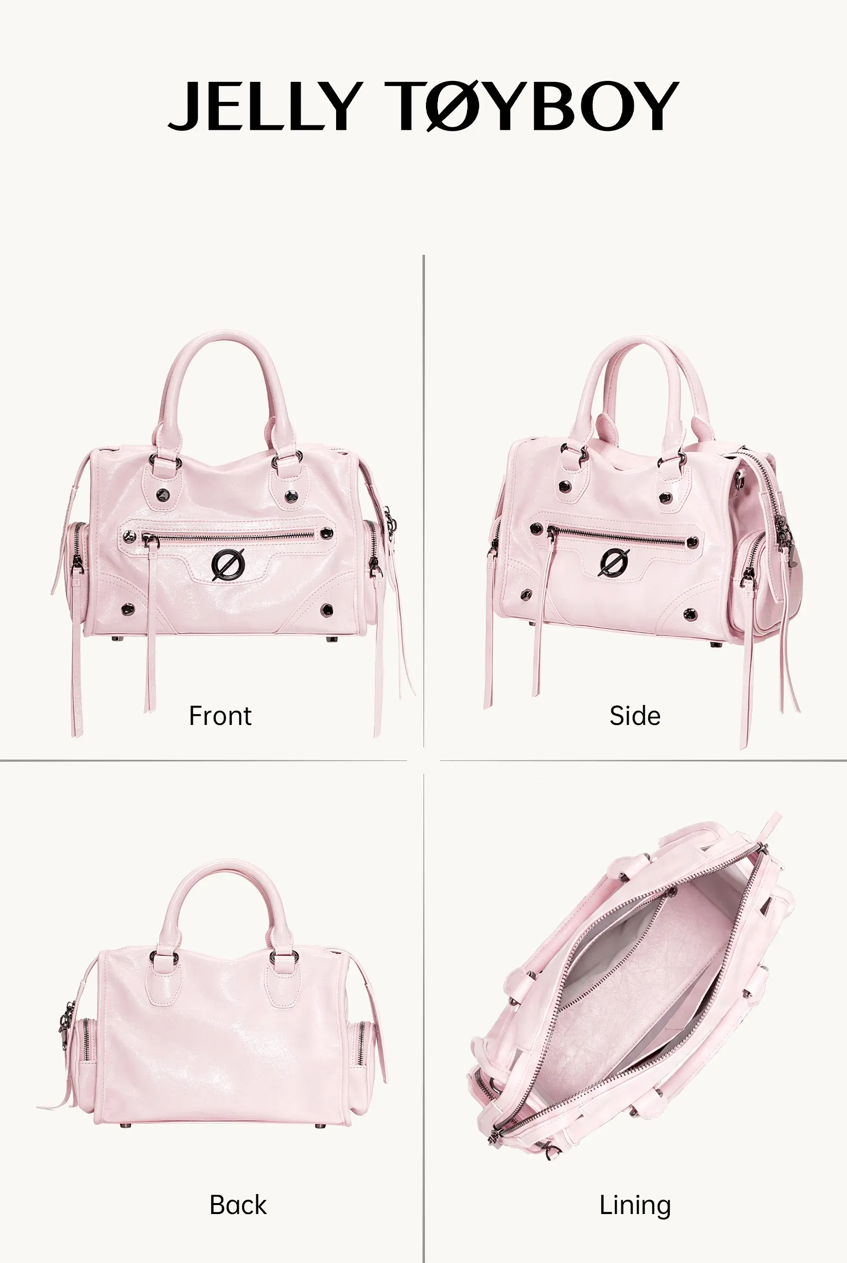 Jellytoyboy  Niche Y2K Pink Motorcycle Bag - Large Capacity Edgy Crossbody for Travel & Streetwear | JTB Little Aurora Tote bag.