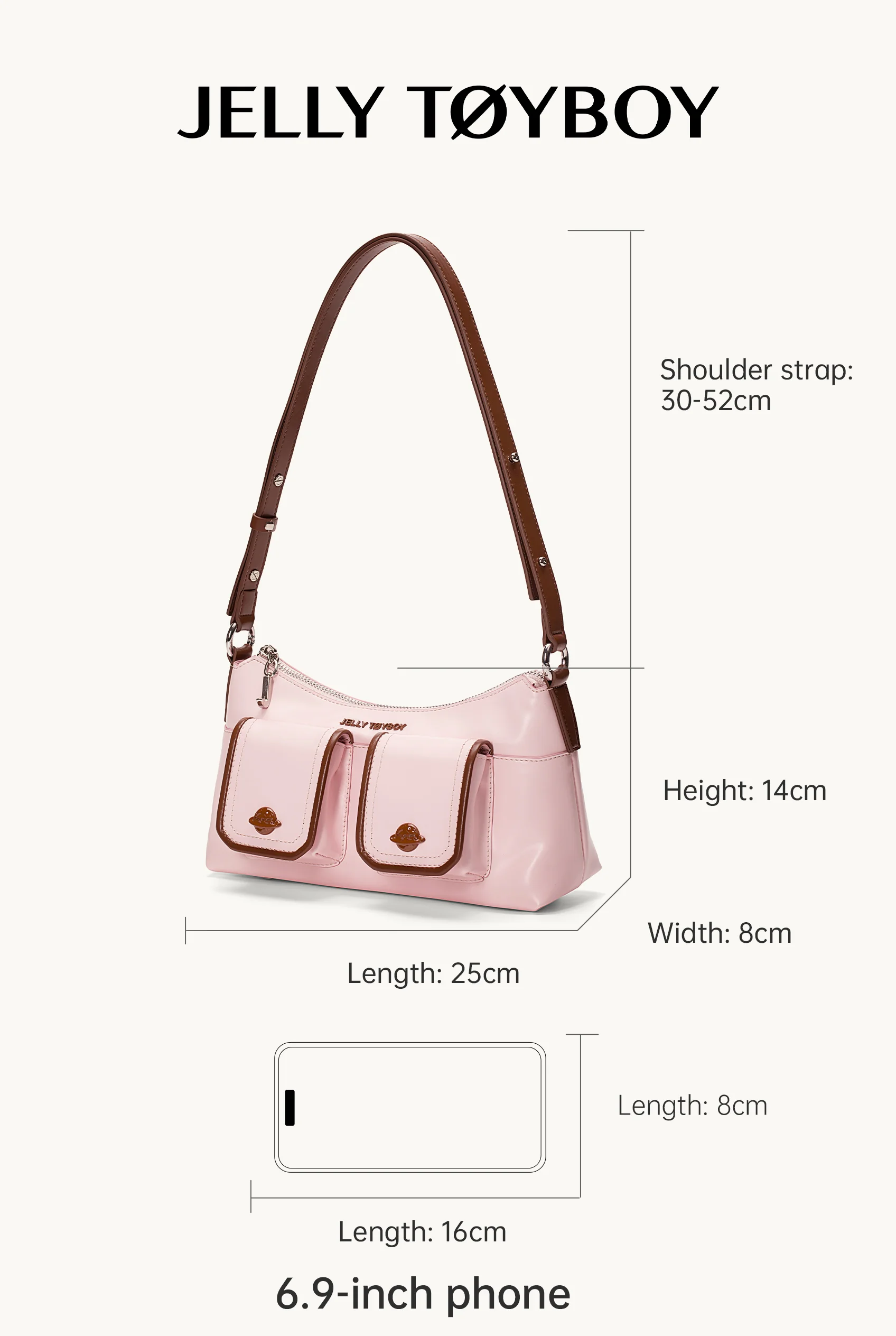 Jellytoyboy New niche high-end commuter single-shoulder crossbody women's bag | JTB Planet Box Underarm Bag