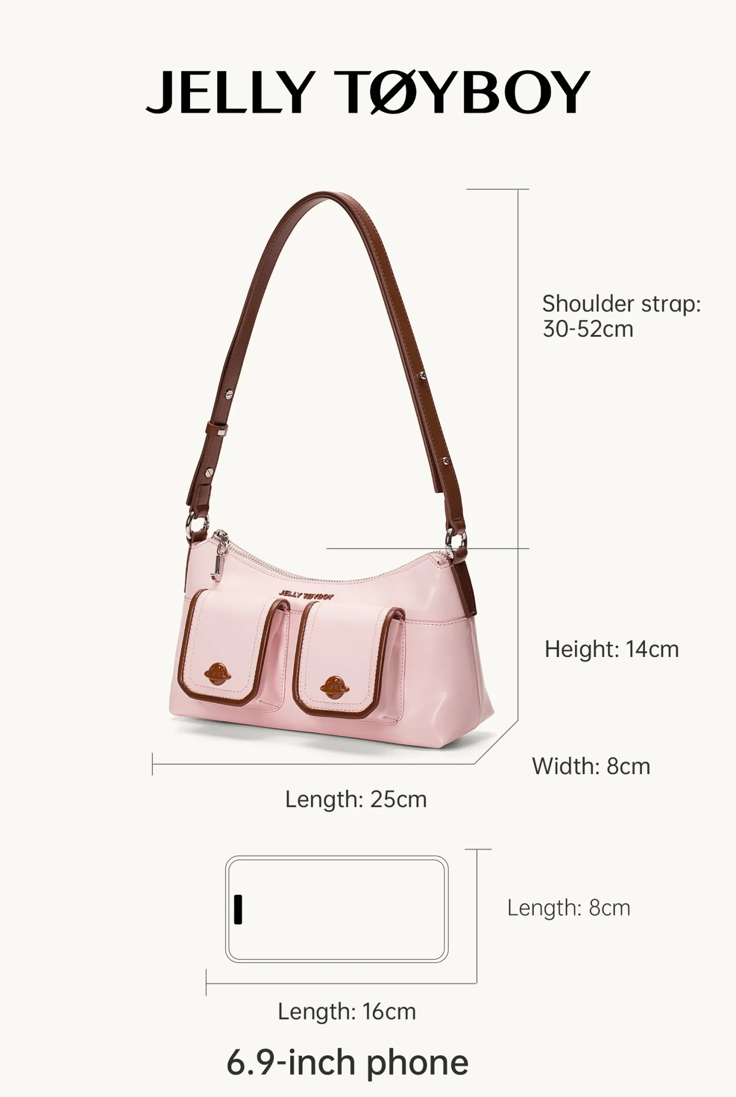 Jellytoyboy New niche high-end commuter single-shoulder crossbody women's bag | JTB Planet Box Underarm Bag