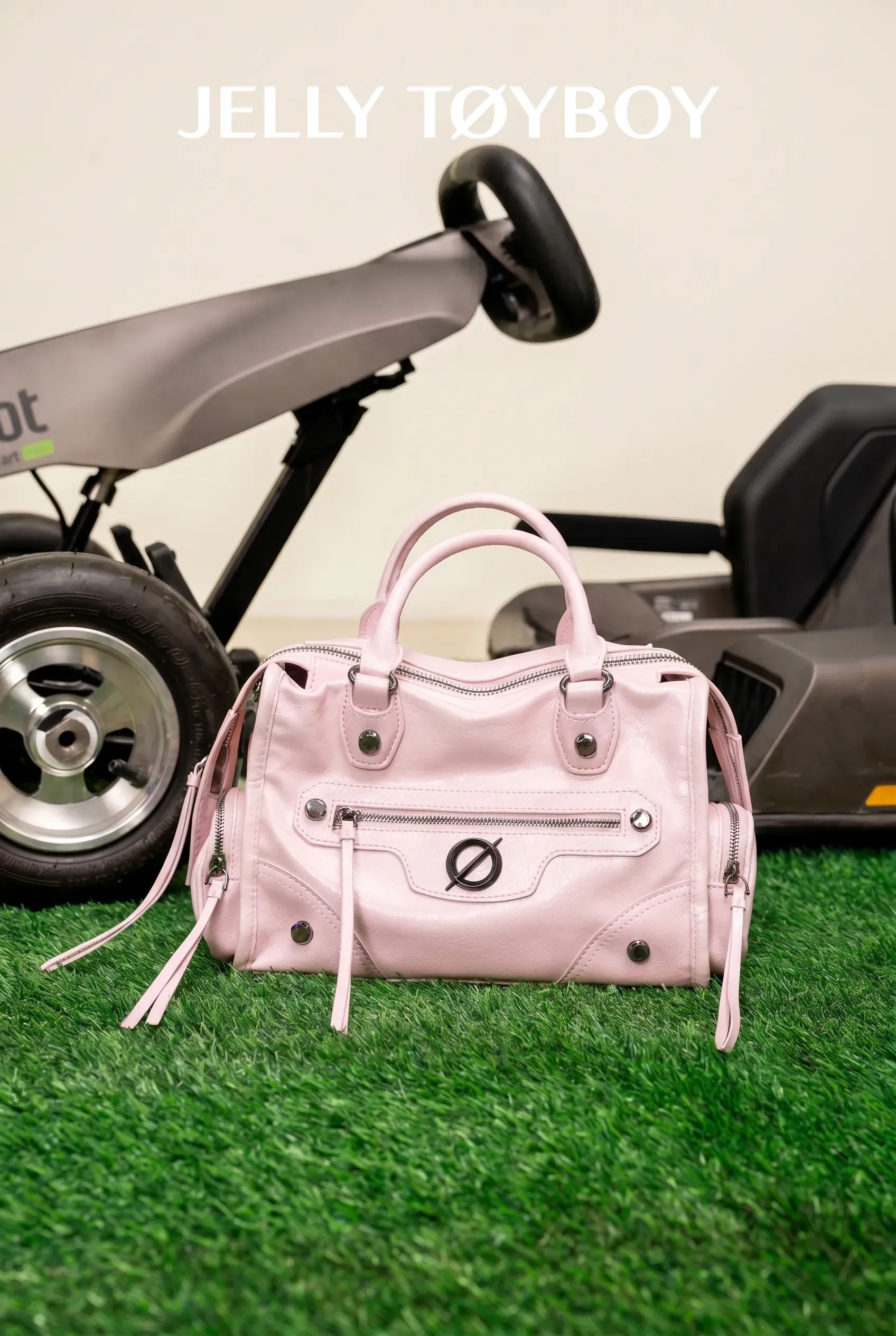Jellytoyboy  Niche Y2K Pink Motorcycle Bag - Large Capacity Edgy Crossbody for Travel & Streetwear | JTB Little Aurora Tote bag.