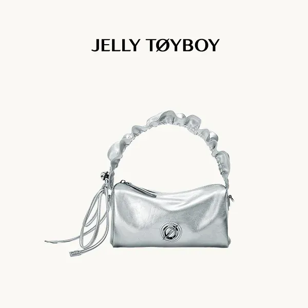 JTB Cloud Bento Bag | Silver Metallic Y2K Mini Bag