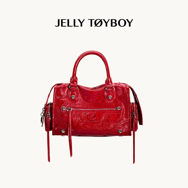 Jellytoyboy  Niche Y2K Pink Motorcycle Bag - Large Capacity Edgy Crossbody for Travel & Streetwear | JTB Little Aurora Tote bag.