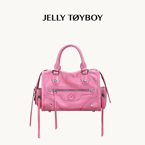 Jellytoyboy Niche Y2K Pink Motorcycle Bag - Large Capacity Edgy Crossbody for Travel & Streetwear | JTB Little Aurora Tote bag.