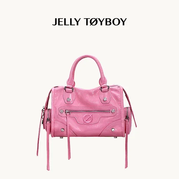 Jellytoyboy  Niche Y2K Pink Motorcycle Bag - Large Capacity Edgy Crossbody for Travel & Streetwear | JTB Little Aurora Tote bag.