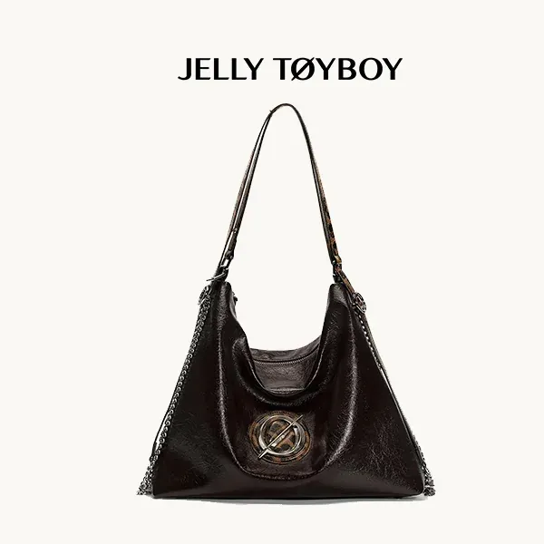Jellytoyboy Women Niche High-End Large Capacity Cowhide Crossbody Commute Tote Bag | JTB Roam Bag.