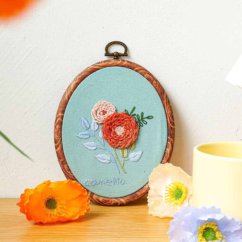 French Embroidery DIY Supplies Set Beginner Hand Stitching Craft Kit