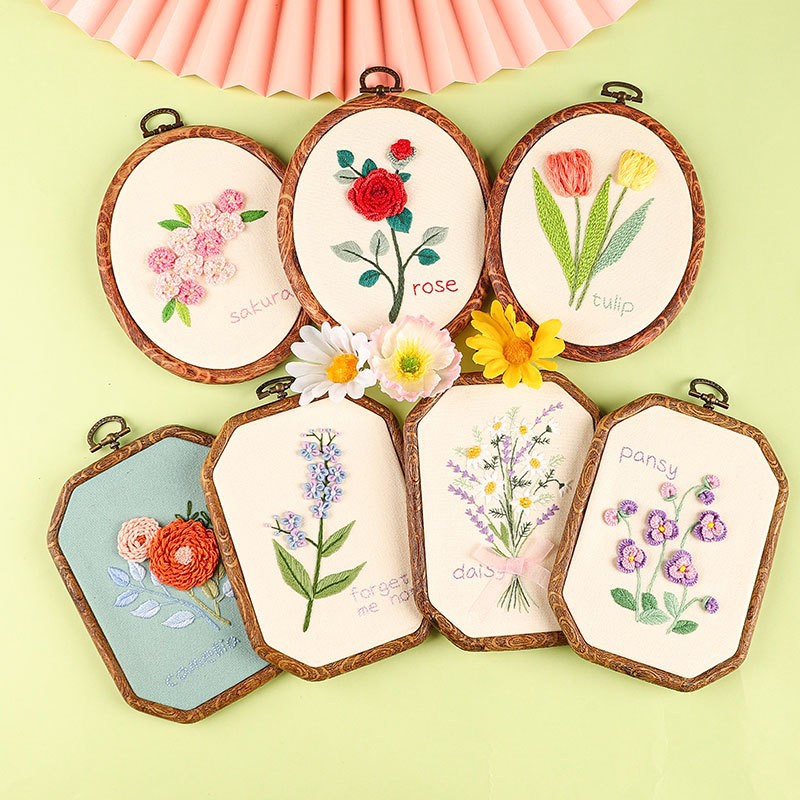 Beginner DIY Embroidery Kit French Hand Stitching Craft Supply Set