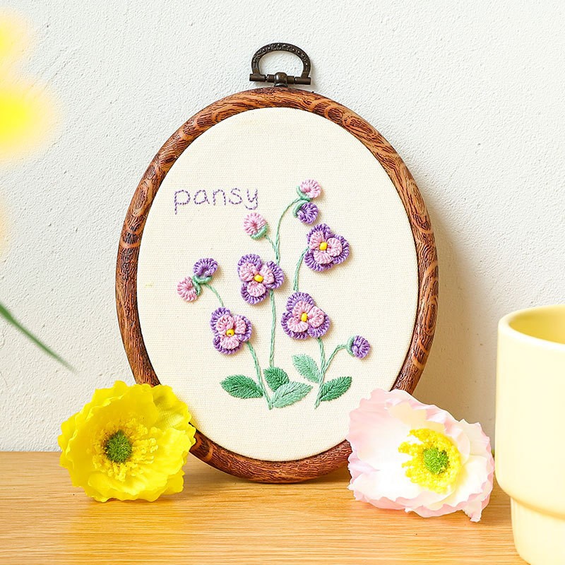 French Embroidery DIY Supplies Set Beginner Hand Stitching Craft Kit