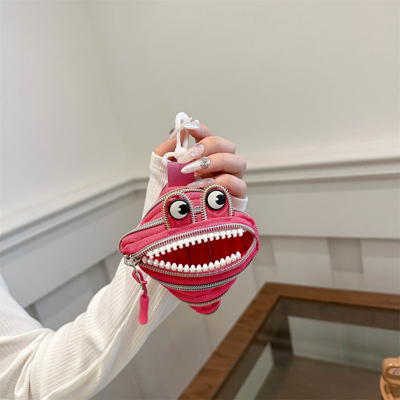 Cute Monster Zipper Mini Coin Purse Creative Bag Charm Pendant