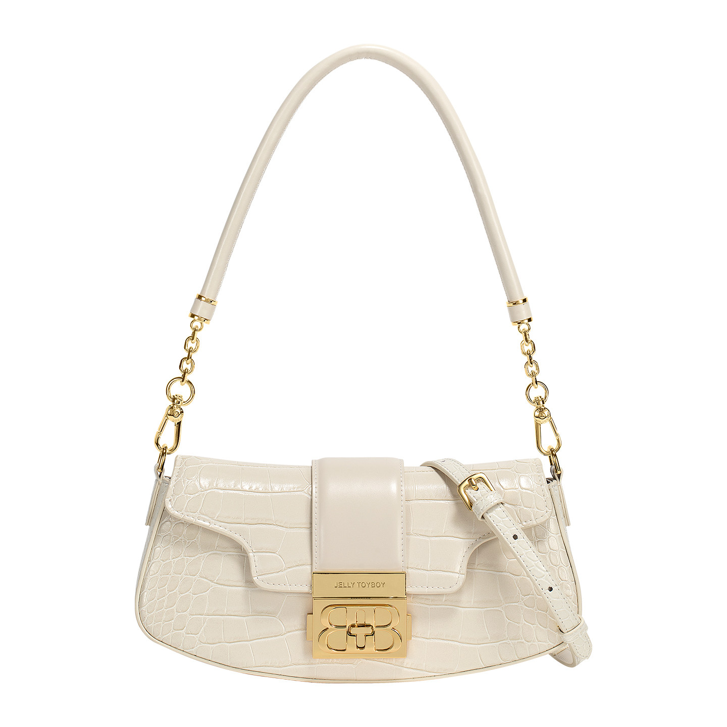 Jellytoyboy Women Casual Crossbody Purse, Sculptural Handle Premium Leather Handbag | JTB Shake Bag