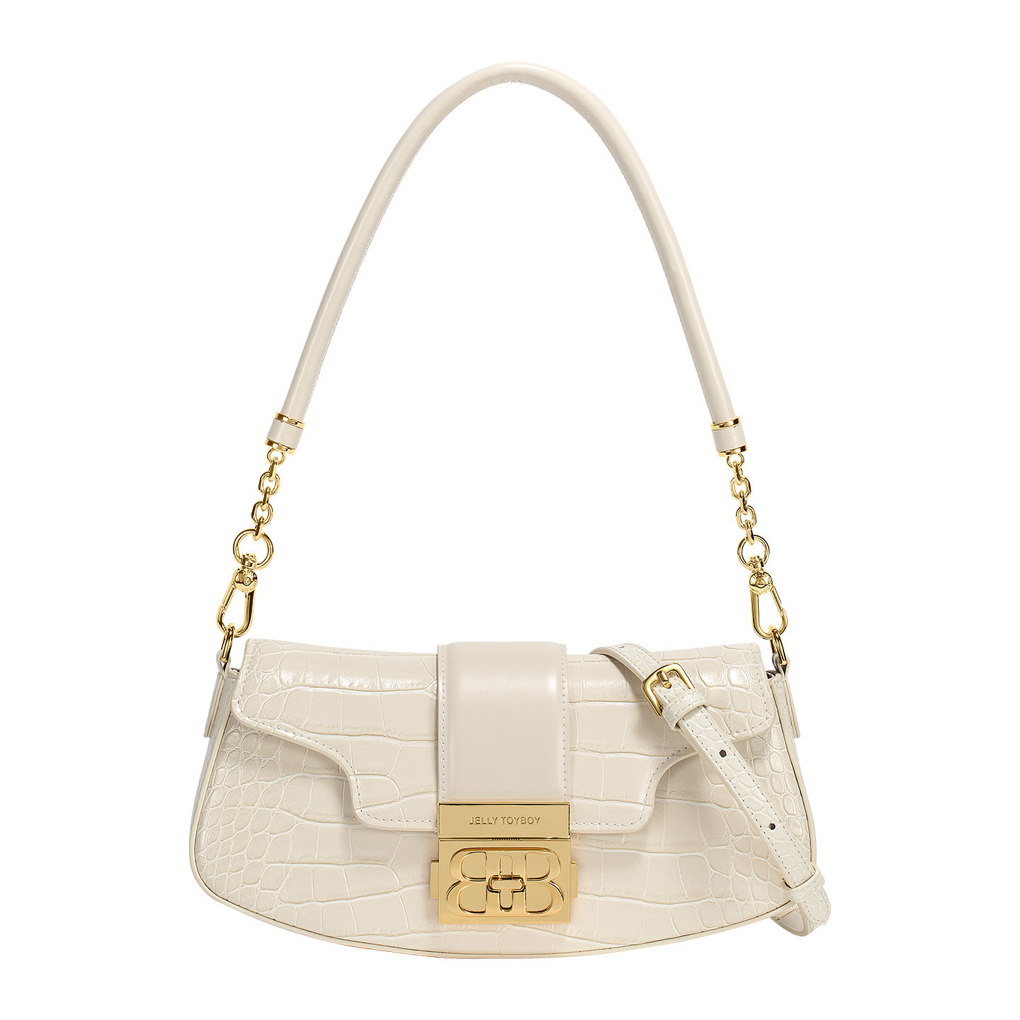 Jellytoyboy Women Casual Crossbody Purse, Sculptural Handle Premium Leather Handbag | JTB Shake Bag