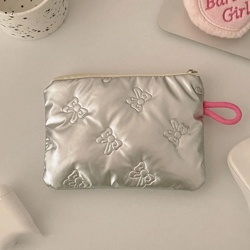 Ins Style Niche Cosmetic Bag Mini Portable Storage Pouch Cute Handheld Coin & Sanitary Napkin Bag for Women