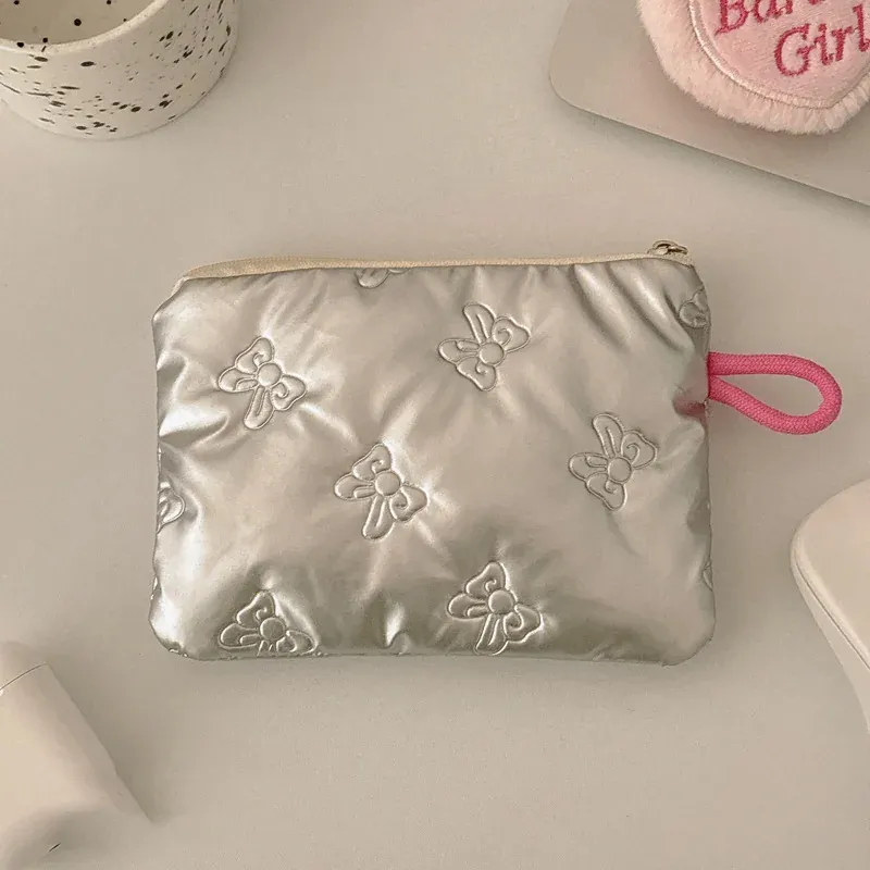 Ins Style Niche Cosmetic Bag Mini Portable Storage Pouch Cute Handheld Coin & Sanitary Napkin Bag for Women