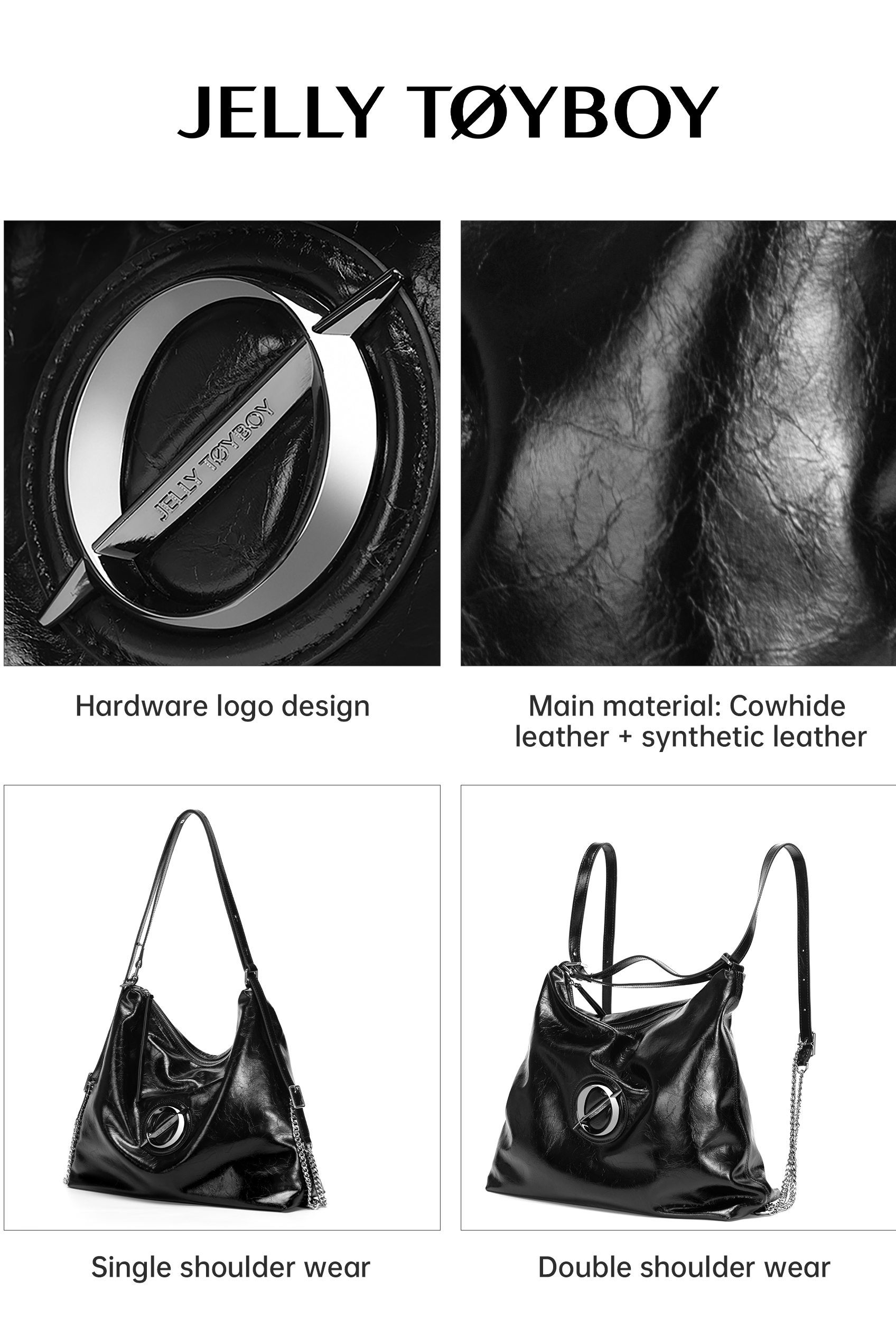 Jellytoyboy Women Designer Premium Leather Roamer Tote Bag Large Capacity Commuter | JTB Roaming package 