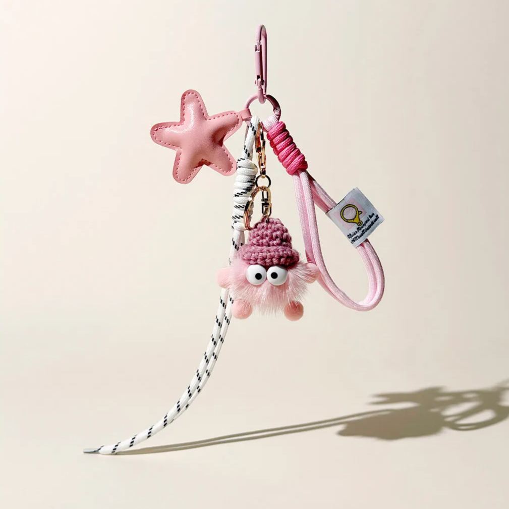 Women Maillard Style Star Miu Series Bag Charm, Ins Cute Accessories, Keychain Lanyard Ornament, Gift