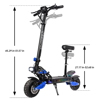 REDDYDY RD2 5000W Dual Motor Off-Road Electric Scooter 60V 25Ah 55-Mile Long Range and Smart APP Control 10.5-Inch Tires