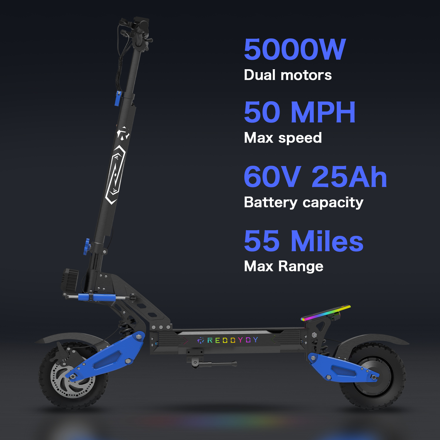 RD2 5000W Dual Motor Off-Road Electric Scooter
