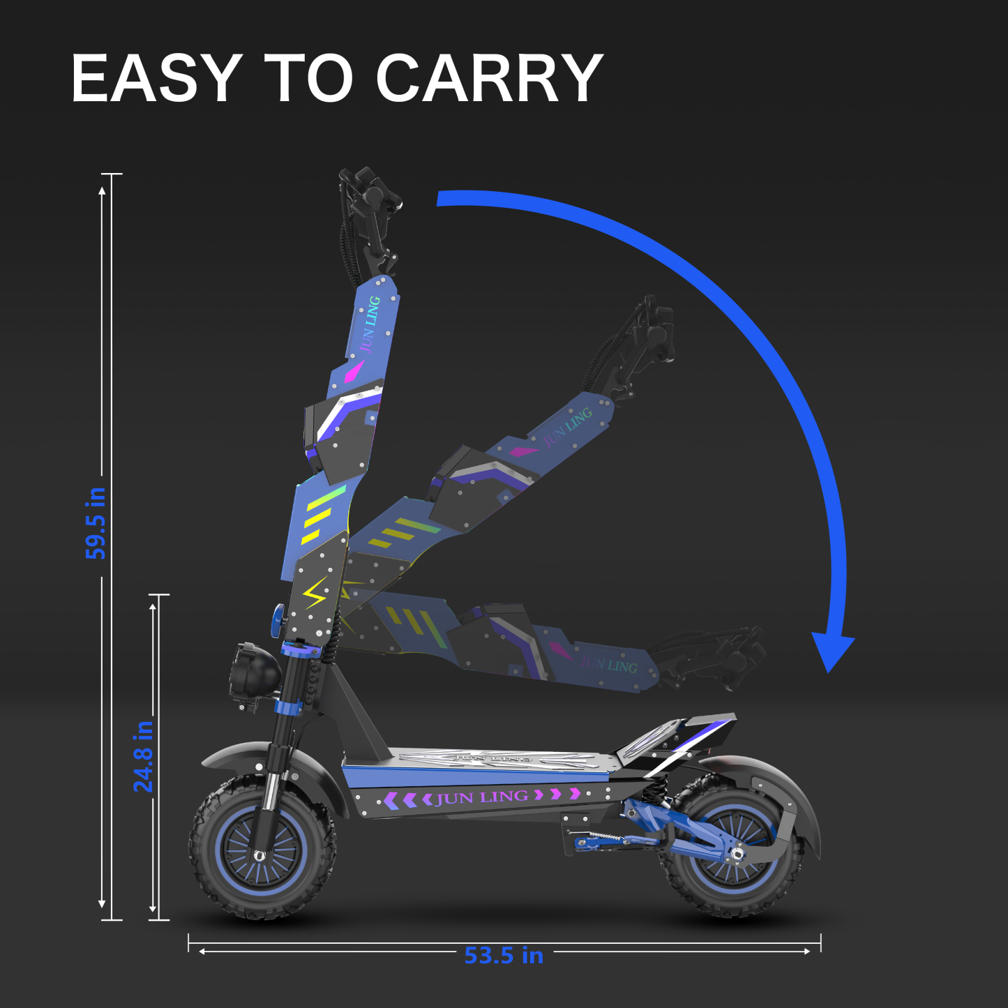Reddydy JL80 Off-Road Electric Scooter 6000W Dual Motor Up to 50 miles of range 12-Inch Tires