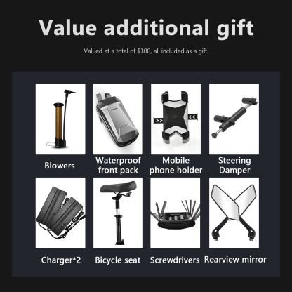 RD1 6000W Dual Motor Electric Scooter 60V 43Ah High Capacity Battery with a Range of Up to 75 Miles 11-Inch off-road Tires