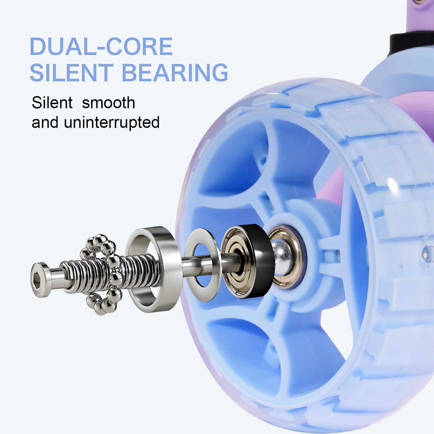 Reddydy Toddler to Teen Scooter Safety Adjustable Handlebar Lean to Steer Balance Bike Wide Anti-Slip Board