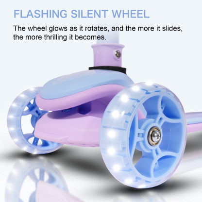 Reddydy Toddler to Teen Scooter Safety Adjustable Handlebar Lean to Steer Balance Bike Wide Anti-Slip Board