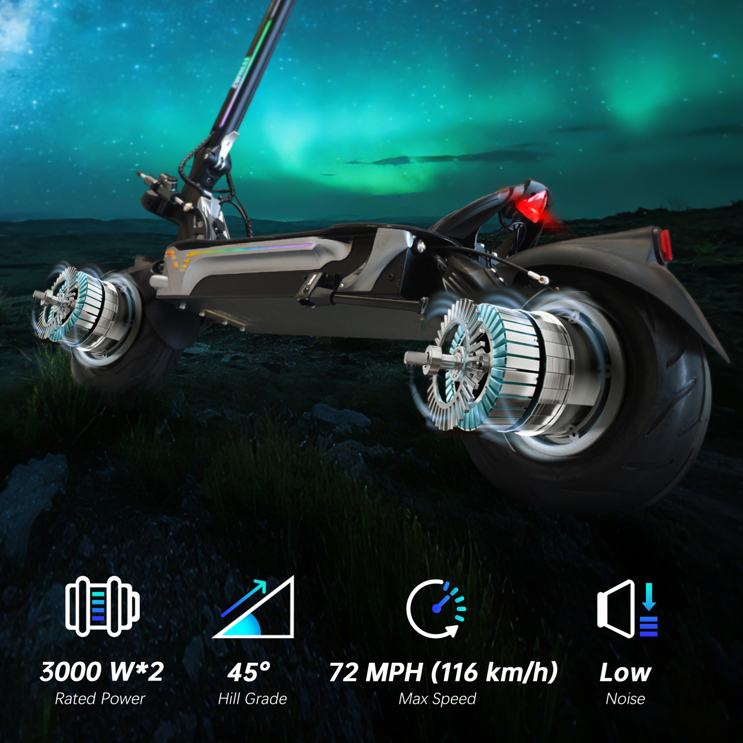 GT1 Smart Dual-Motor Off-Road Electric Scooter