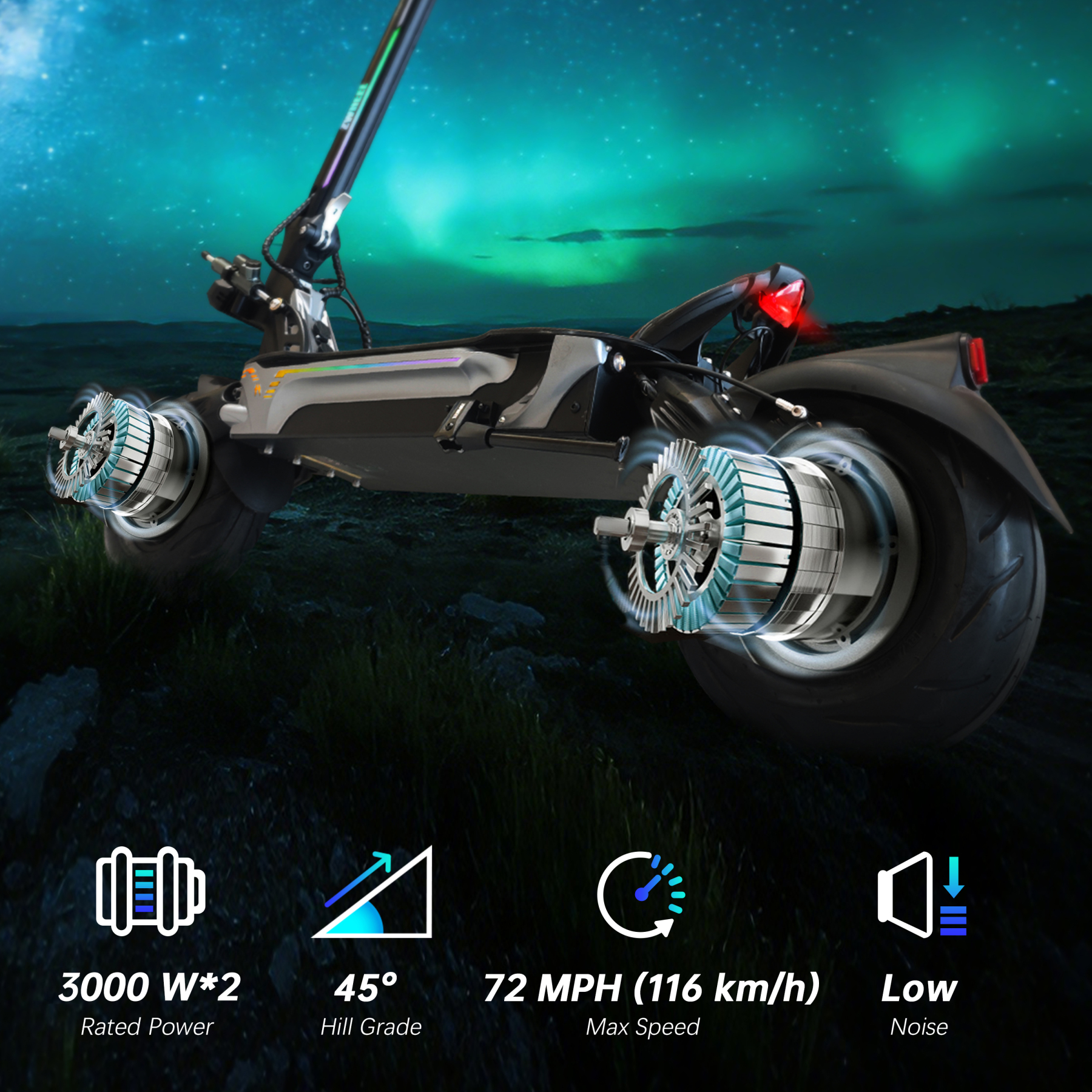 GT1 Smart Dual-Motor Off-Road Electric Scooter