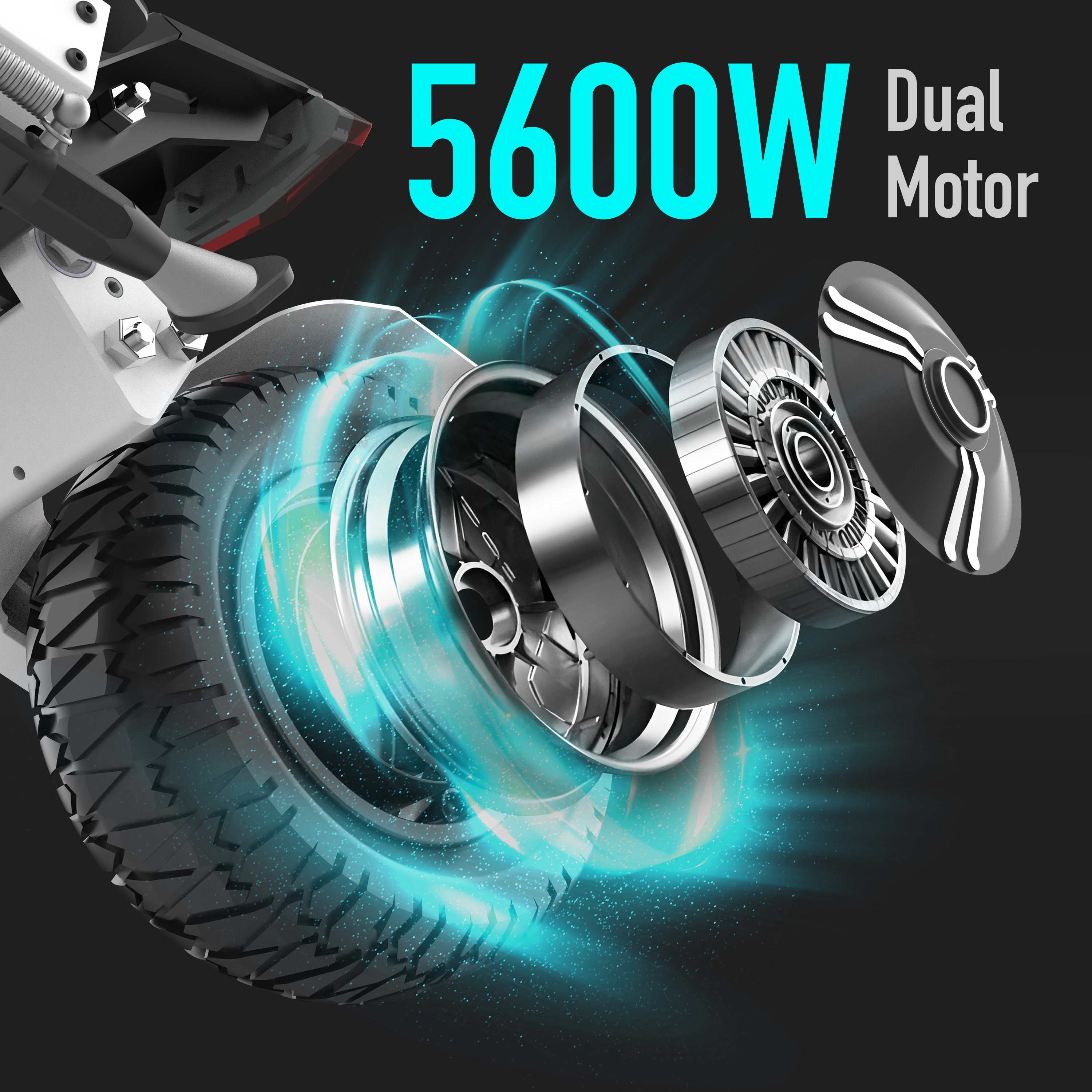 Reddydy GD83 Electric Scooter,50MPH High Speed & 60 Miles Range,Dual Motor, 60V 30Ah Battery