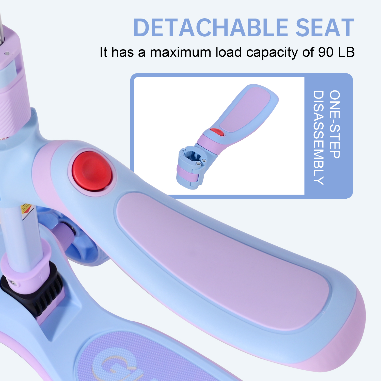 Reddydy Toddler to Teen Scooter Safety Adjustable Handlebar Lean to Steer Balance Bike Wide Anti-Slip Board