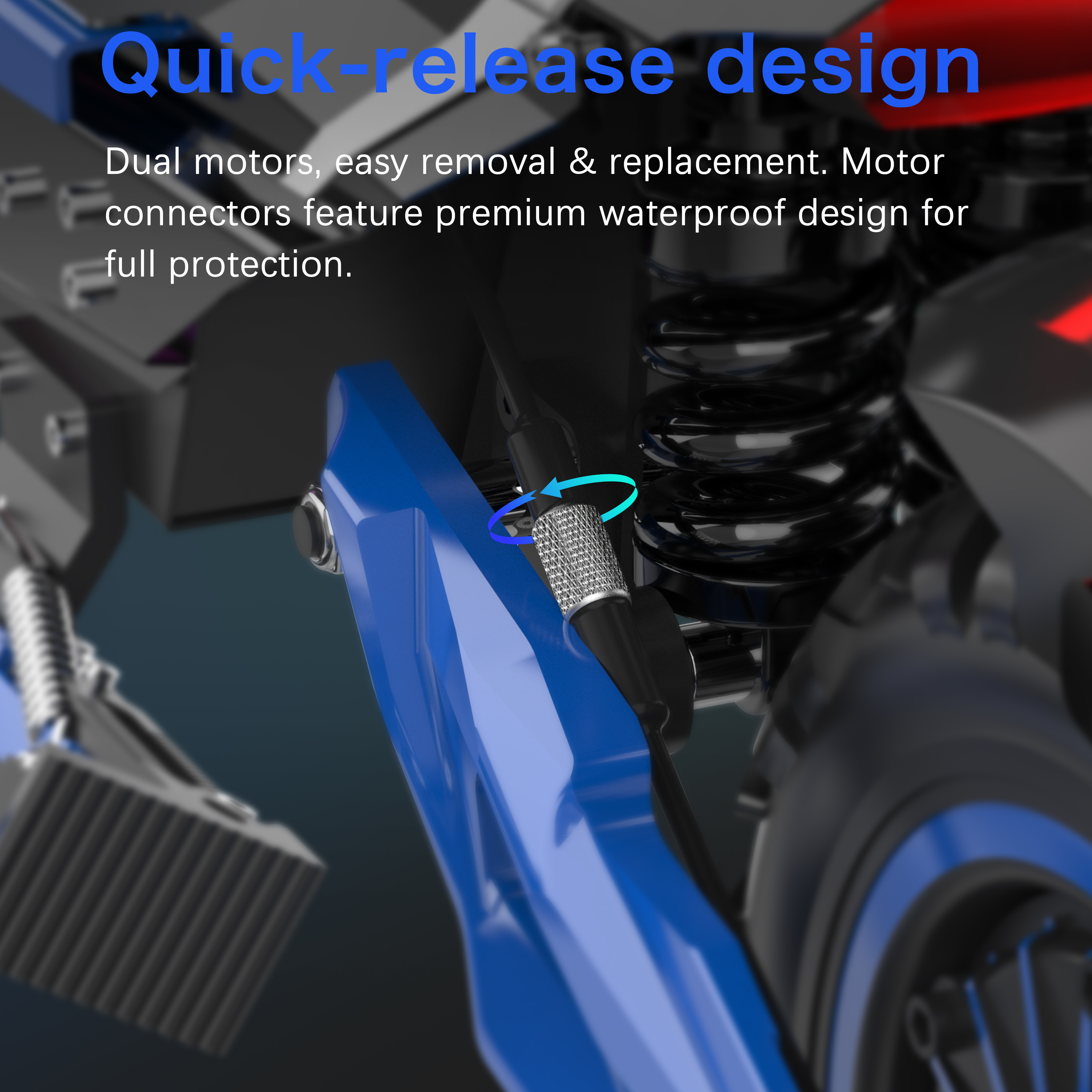 Reddydy JL80 Off-Road Electric Scooter 6000W Dual Motor Up to 50 miles of range 12-Inch Tires