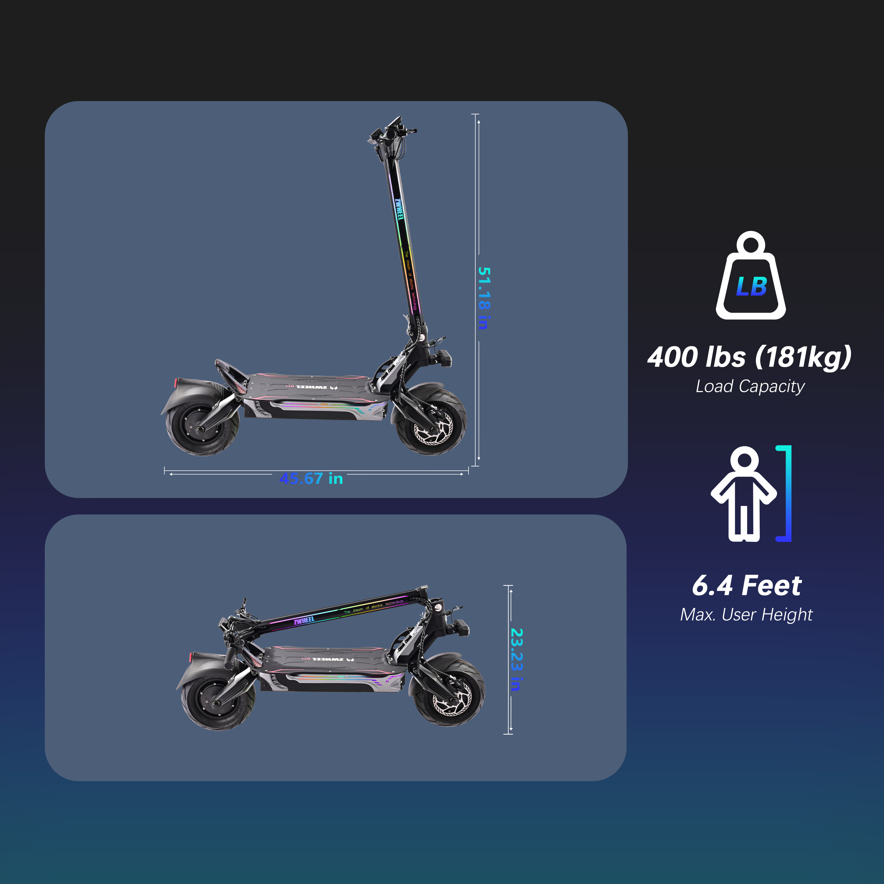 GT1 Smart Dual-Motor Off-Road Electric Scooter
