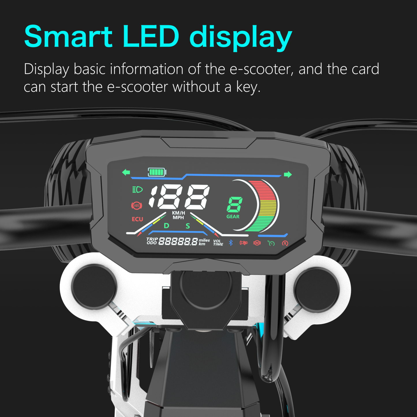 Reddydy GD83 Electric Scooter,50MPH High Speed & 60 Miles Range,Dual Motor, 60V 30Ah Battery