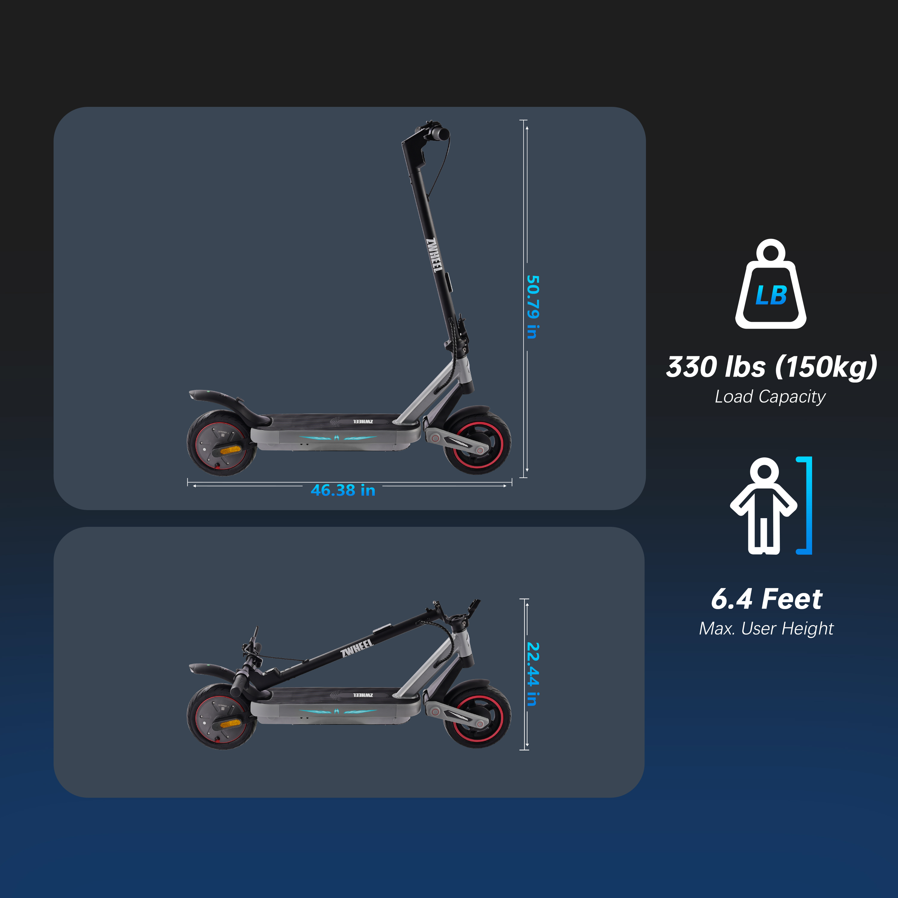 E12 Plus 800W Lightweight Urban Electric Scooter