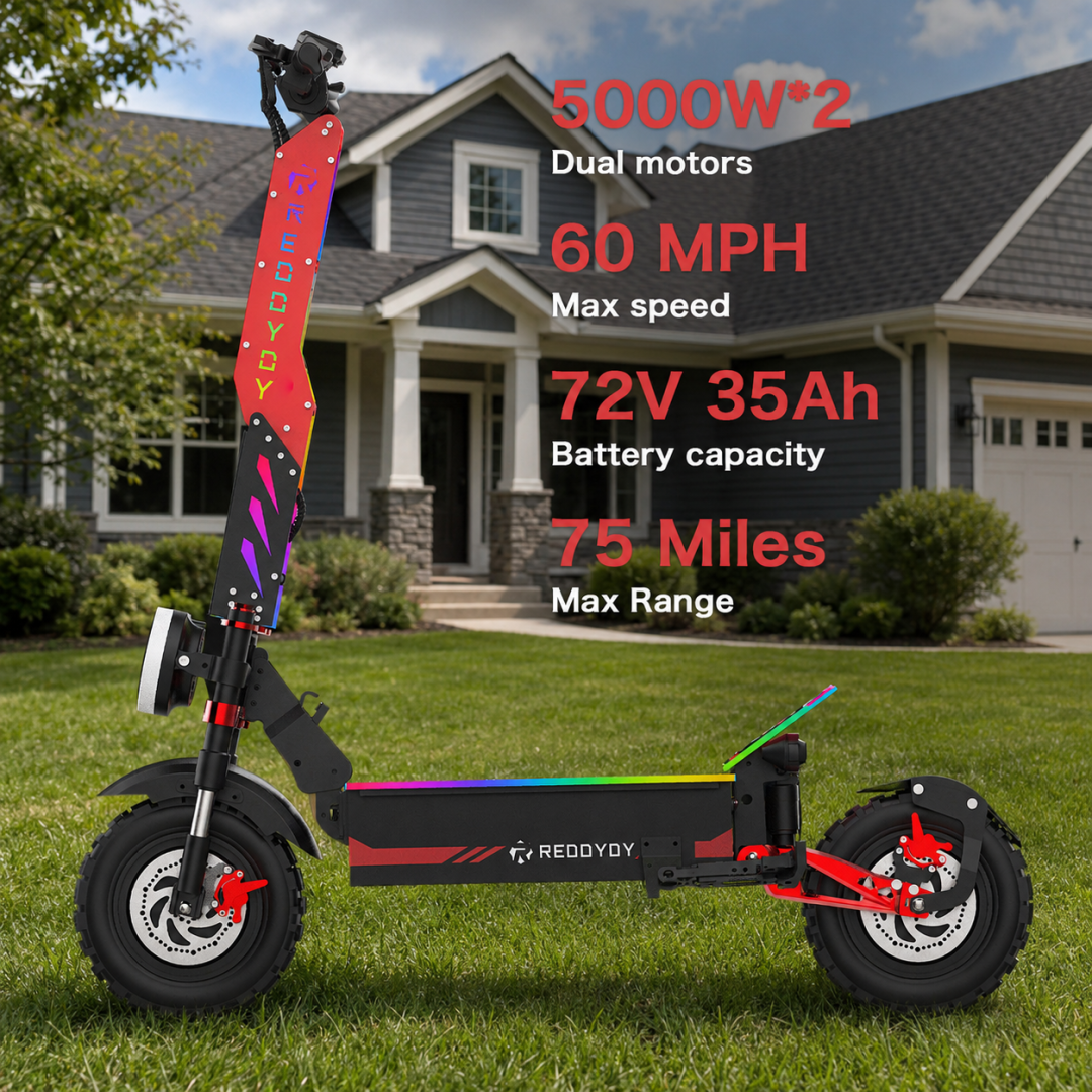 Scooter Rd6 Reddydy JL86 10000W Dual Motor Off-Road E-Scooter 55 MPH Up to 75 miles ...