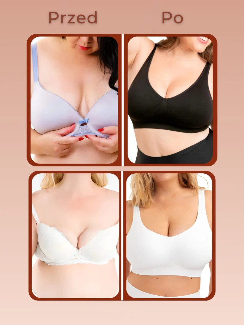 Triumph® 🌸 (Zestaw 4-częściowy) — ✨ Biustonosz push-up bez fiszbin — Miękki, modelujący i wygodny
