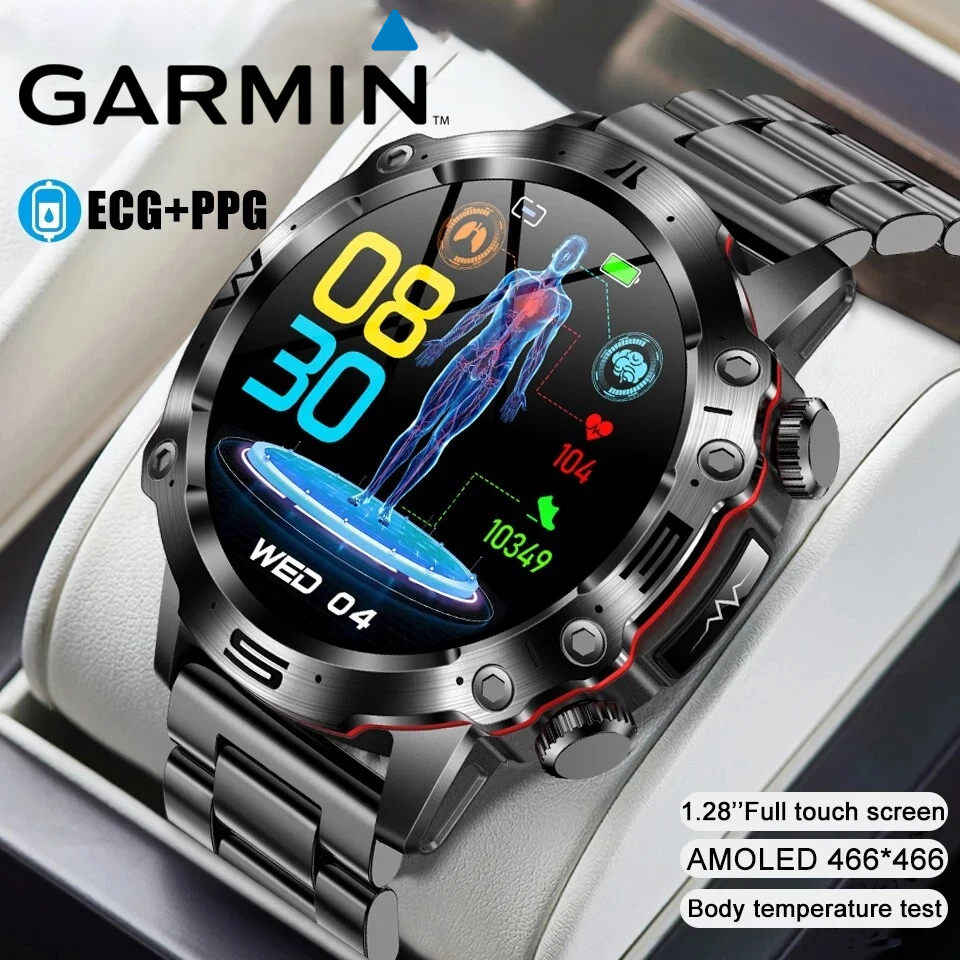 Garmin AI medizinische Diagnose-Smartwatch ⌚️ Neue Version 2025! Unterstützt intelligente EKG+PPG-Messung, überwacht präzise den Blutzucker-, Fett- und Harnsäurespiegel – Ihre Gesundheit in einer einzigen Uhr 🏃‍♂️