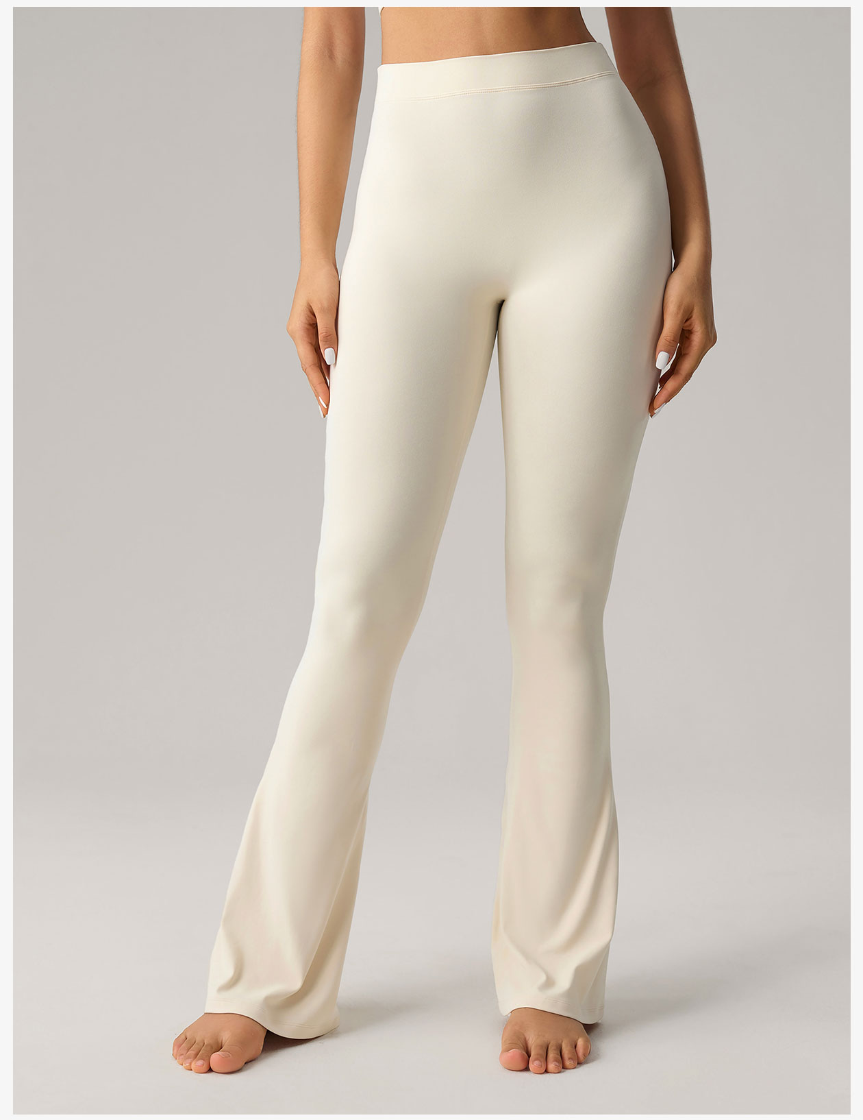 Women's Blue Flared Yoga Pants, High - Waisted & Stretchy