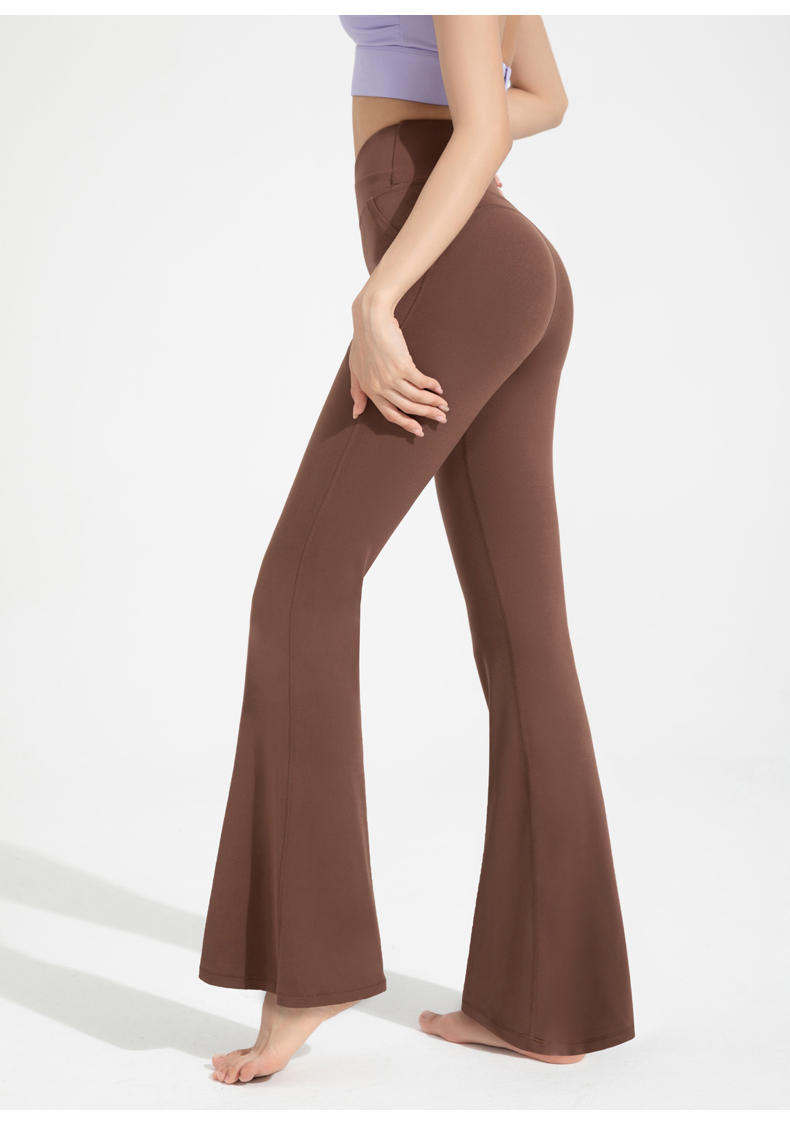 Women's Flare Yoga Pants with Pockets - High Waisted, Bootcut Leggings