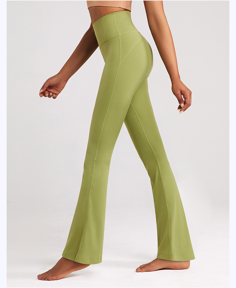 Women's High - Waisted Gray Flare Yoga Pants, Tummy - Control & Bootcut