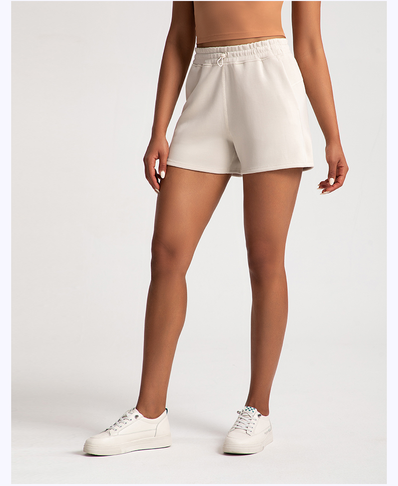 Women's Pink High - Waisted Drawstring Athletic Shorts, Casual & Workout