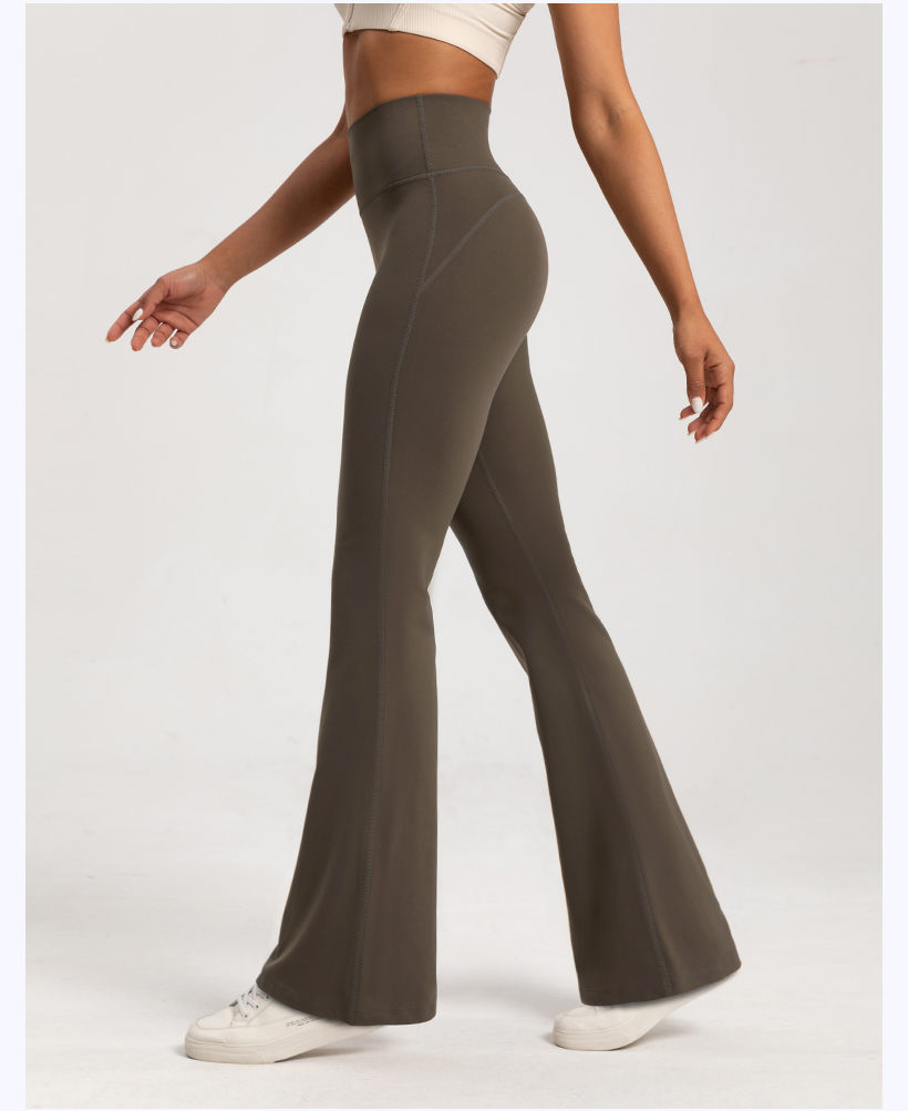 Women's High - Waisted Pink Flare Yoga Pants, Tummy - Control Bootcut Leggings