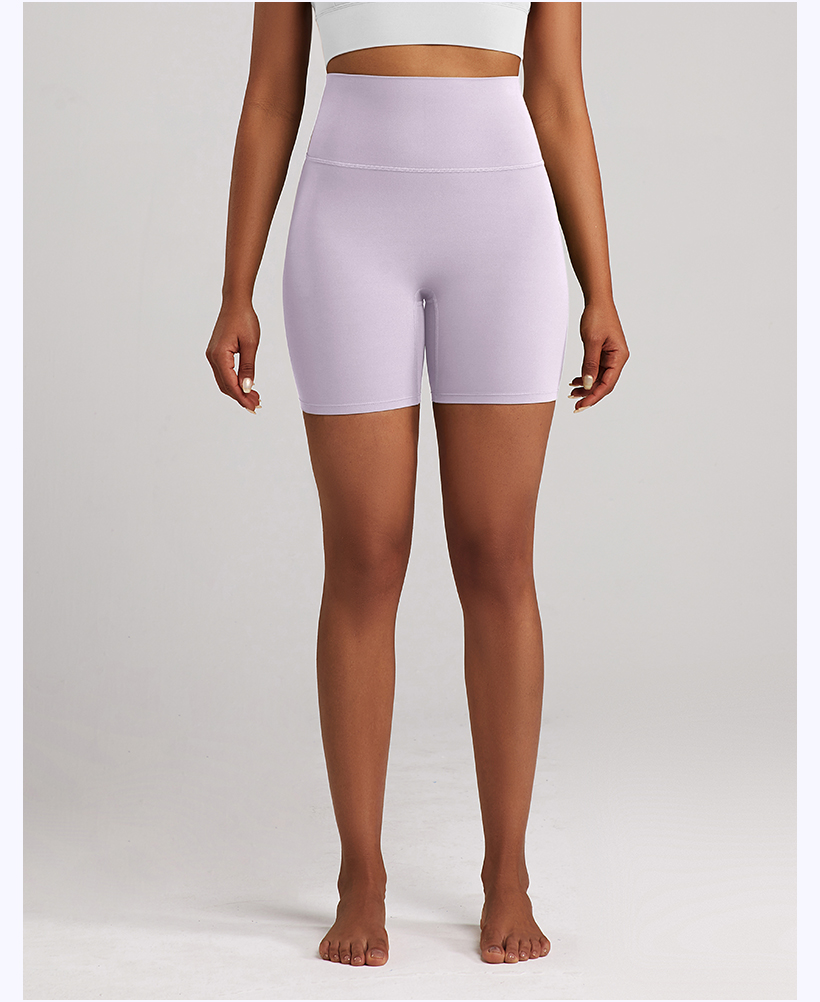 Women's Dark Gray High - Waisted Biker Shorts, Yoga & Workout