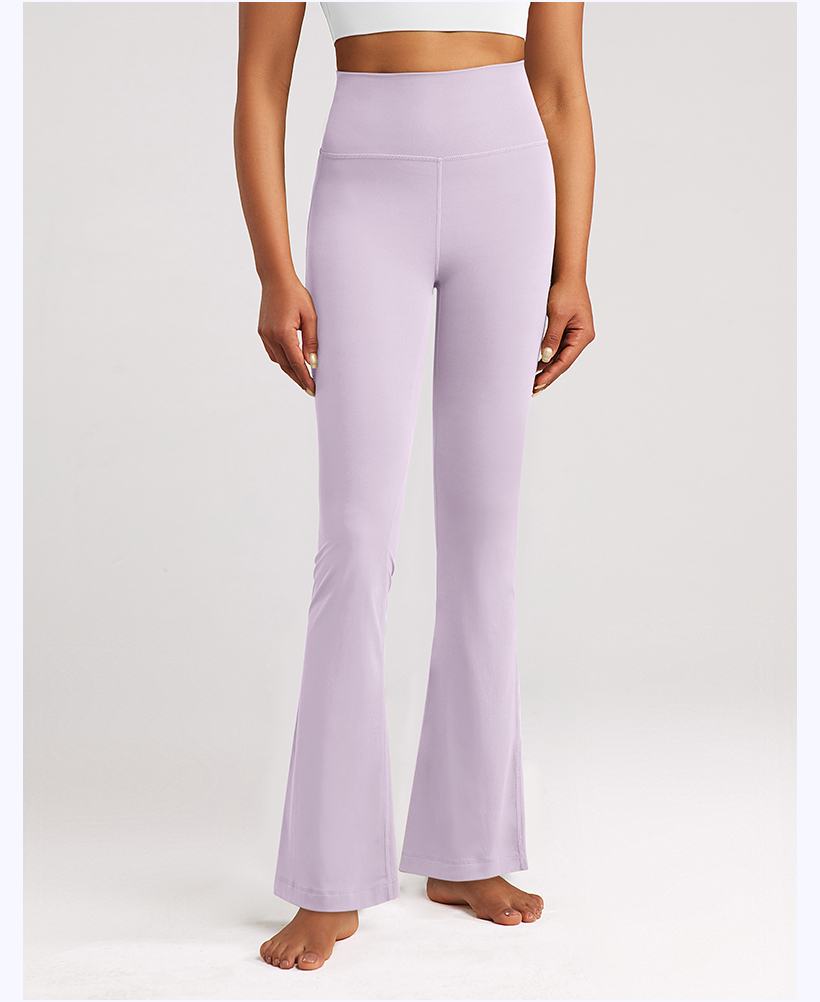 Women's High - Waisted Gray Flare Yoga Pants, Tummy - Control & Bootcut